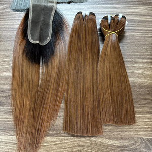 Barato Ombre Color Extensión de cabello humano 12A Grado Color Paquete de cabello virgen Hueso sedoso Paquete recto para estilos de mujeres negras - Product Image 2