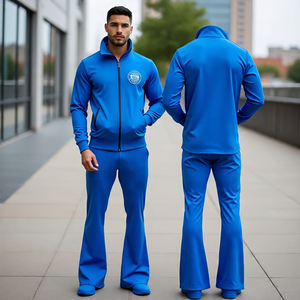 Veste à fermeture éclair de vêtements de sport pour hommes de meilleure qualité-Pantalon évasé/Survêtement à fermeture éclair Pantalon surdimensionné/Survêtement à fermeture éclair en polyester et coton - Product Image 2