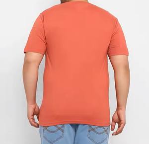 Col rond T-shirt grande taille en coton épais pour hommes T-shirts vierges à manches courtes de haute qualité pour la musculation musculaire de la plus haute qualité - Product Image 3