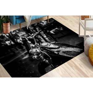 Tapis imprimé moto aux couleurs vives - Man Cave, Garage, Cadeau pour lui, avec tapis moelleux - Product Image 3