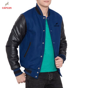 Chaqueta Varsity Tradicional de Invierno con Costuras Duraderas y Aspecto Elegante, Transpirable, de Secado Rápido, con Mangas de Cuero Ecológico en Contraste - Product Image 3