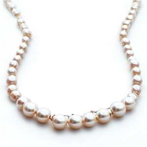 Cuentas de perlas redondas de oro de 18K, collar de perlas de agua dulce, conjunto de joyas de plata de ley 925 - Product Image 4