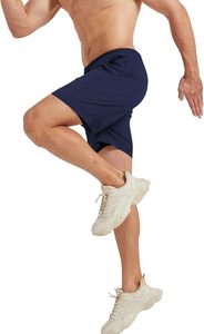 Shorts de sport pour homme personnalisés, couleur unie, style décontracté, été, anti-transpiration, avec poche, 100% polyester, logo, écologiques - Product Image 3