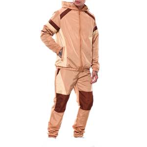 Vente en gros de survêtements coupe-vent couleur contrastée décontractés pour homme ensemble taille élastique survêtements coupe-vent pour homme - Product Image 2