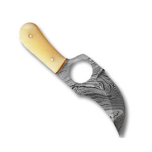 Cuchillo Skinner de acero de Damasco de alta calidad, cómodo agarre de madera hecho a mano para desollar al aire libre, soporte OEM personalizable para regalos - Product Image 2