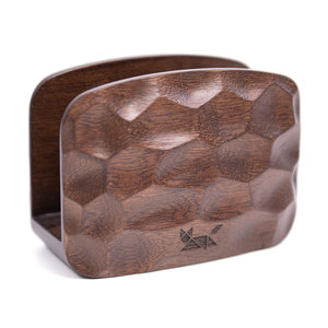 Porte-serviettes en bois moderne Ron Puli Bitter Coffee Varnish - Durable et écologique pour les restaurants, les salons, les fêtes, les mariages - Product Image 1