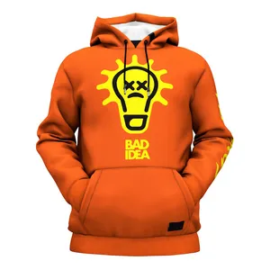 Moda poliéster bordado personalizado deporte logotipo diseño a granel customizatin Casual Mens Hoodies para hombres - Product Image 1