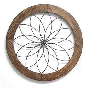 Vintage Selling Wall Art Home Interior Display <b>Metal</b> Wall Art Living Room <b>Frame</b> Wall Hanging Fashion Flower Home Decoration - Product Image 4