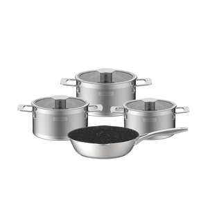 High Quality Triply Stainless Steel Cookware <b>Set</b>, <b>Pot</b> Size 18, 20, 26cm, <b>Pan</b> Size 26cm, 2.2 - 2.8mm Thickness - Product Image 1