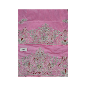 Último nuevo estilo indio mujeres ODM adultos apoyo africano Headtie Rajgadhia exportaciones 561 con cuentas George Wrapper África tela seda - Product Image 1