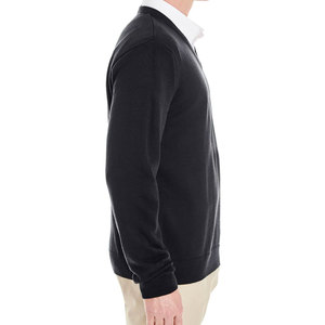 Pull à col en V pour homme en molleton de coton coupe-vent écologique, vente en gros - Product Image 3