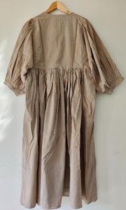 Vestido Midi con estampado de bloques, minivestido, vestido largo con estampado de bloques a rayas, cuello profundo con cuerda más cerca - Product Image 6