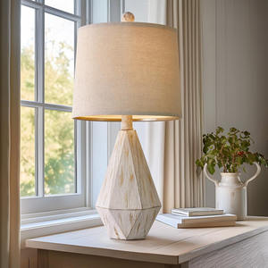 Décoration d'hôtel à la maison chaude grande qualité CE pour lampe de Table en fer approuvée UL conception en bois abat-jour de tambour courant alternatif prix de gros - Product Image 5