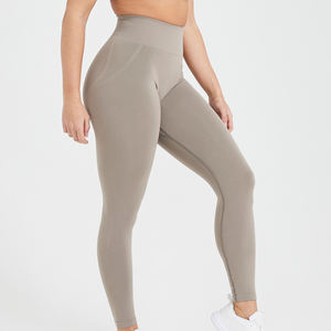 Leggings confortables taille haute pour femmes séchage rapide respirant doux Spandex matériel extensible OEM Leggings - Product Image 3