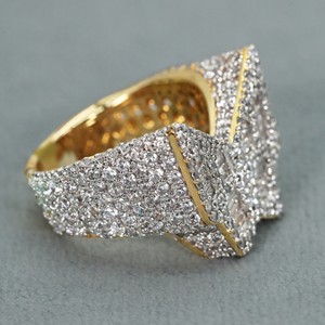 Anillo de Oro Amarillo de 14 Quilates con Diamante Cultivado en Laboratorio para Amantes de la Joyería Hip Hop - Product Image 3