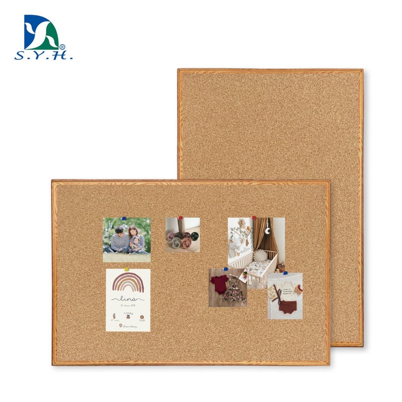 Wooden Frame Cork Bulletin Board for