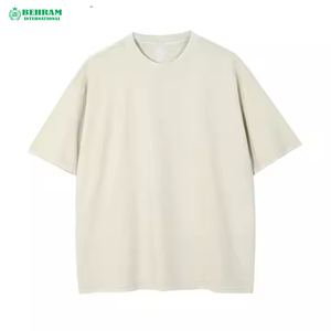 เสื้อยืดผ้าฝ้ายเปิดไหล่สำหรับผู้ชายเสื้อยืดบ็อกซี่ทรงหลวมโอเวอร์ไซส์แบบ100% ออกแบบได้ตามที่ต้องการ - Product Image 3