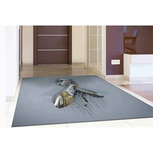 Tapis d'intérieur 3D métallique : Tapis contemporain coloré, tapis doux non tissé - Product Image 3