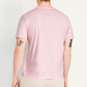 เสื้อยืดสีขาวผ้าฝ้ายแท้ 100% 180GSM คอกลม ผู้ชาย เสื้อยืดพื้นฐาน คุณภาพสูง พิมพ์ลายบนผ้าฝ้าย - Product Image 3