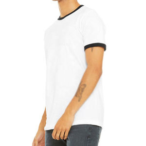 T-shirt d'été de couleur unie pour hommes, col en O, manches courtes, respirant, sport, course à pied, t-shirts pour hommes, au prix de gros - Product Image 3