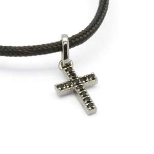 OEM High Quality Sterling <b>Silver</b> 925 Classic <b>Cross</b> <b>Pendant</b> Zircon Black Rhodium Plating 4 Layers Plated European Standard Safety - Product Image 2