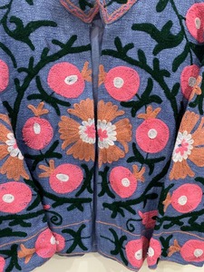 Chaqueta de algodón TNT Suzani para mujer, chaqueta reversible de algodón con estampado Floral, abrigo bohemio corto de verano para mujer - Product Image 2