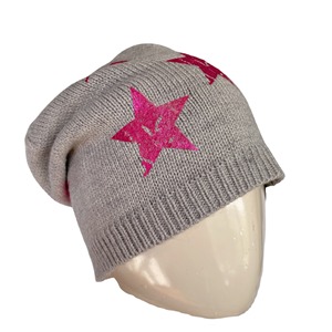 Bonnets en cachemire pour femme avec étoiles imprimées - Product Image 2