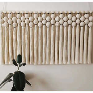 Tapiz de Pared de Macramé Estilo Bohemio MORSE con Patrón Abstracto para Decoración de Cama, Arte Mexicano para Decoración del Hogar - Product Image 1