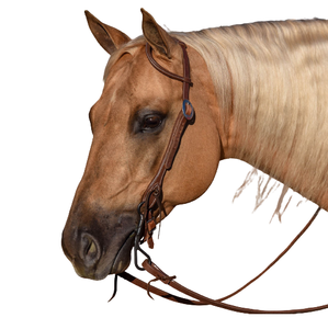 2023 Top tendance équitation équestre Style occidental en cuir de vachette véritable Headstall - Product Image 5