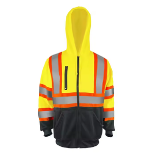 เสื้อแจ็กเก็ตมีฮู้ดสำหรับงานก่อสร้างเสื้อแจ็คเก็ตนิรภัยแบบมีฮู้ดสไตล์ปากีสถานดีไซน์ใหม่ - Product Image 3