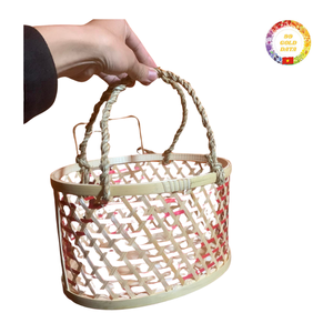Cesta de regalo de bambú hecha a mano para Navidad Año Nuevo Decoración de bodas y almacenamiento Venta al por mayor Vietnam - Product Image 1