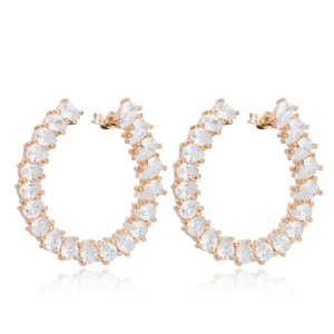 Boucles d'oreilles en pierre de Zircon en forme de poire, cerceau délicat, bijoux en argent Sterling 925, vente en gros populaire - Product Image 3