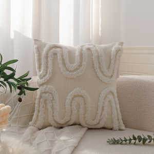 Cojín Decorativo de Yute Estilo Boho-Chic, con Estampado Floral de Lujo, 18x18, Portátil, con Relleno de 450g, Paquete de 1 - Product Image 4