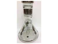 Vase en verre cristal égyptien Farida de luxe, givré, gravé en profondeur, style bohème, finition or 24 carats, mini chicha, vente en gros