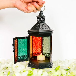 Bougeoir de lanterne de terrarium en verre fait à la main de thème classique pour la décoration à la maison disponible à un prix abordable - Product Image 6