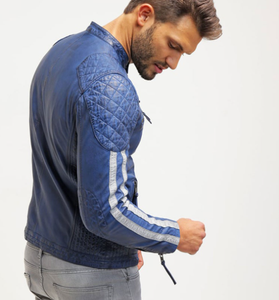 Veste en cuir professionnelle de haute qualité pour hommes Veste en cuir de mouton pour hommes vente en gros - Product Image 5