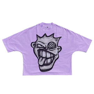 Camisetas casuales de algodón pesado de 300 GSM para hombre, con gráficos vintage, corte holgado, efecto desgastado por el sol, lavado ácido, ajuste slim, estampadas, al por mayor - Product Image 5