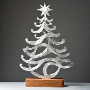 DazzleSprig AuraBranch EternaBloom Escultura de árbol de metal decorativa hecha a mano para el hogar y la Oficina - Product Image 5