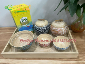 Bol et cuillère en bambou écologique de haute qualité/bol et cuillère en bambou/bol en Fiber de bambou au Vietnam - Product Image 3