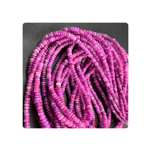 เอธิโอเปียสีชมพูลูกปัดโอปอล 3-5 มม.เรียบ Rondelle หลวมอัญมณีลูกปัดโอปอลสําหรับสร้อยคอสร้อยข้อมือ DIY เครื่องประดับทําลูกปัดหิน - Product Image 3
