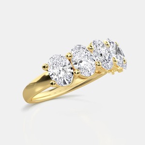 หินห้ารูปไข่ที่สวยงามตัด CVD HPHT Lab ปลูกเพชรครึ่งนิรันดร์แหวนแต่งงานที่ดีเยี่ยมตัดของขวัญที่น่าตื่นตาตื่นใจสําหรับเธอ - Product Image 6