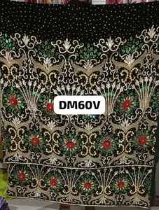 Envoltura de Terciopelo Nigeriana para Novia con Mangas Largas, Bordado, Mezcla de Modal, Seda y Poliéster para Todas las Temporadas - Product Image 2