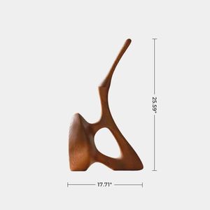 Escultura de mesa de madera, solución artística de decoración para el hogar, para arreglos interiores elegantes, mesa de sala de estar, arte para exhibir - Product Image 6