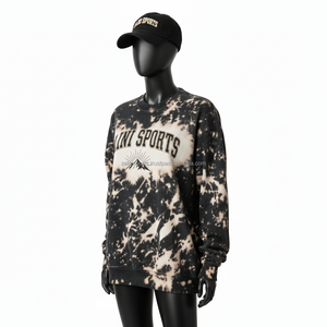 Sudadera para Mujer con Efecto Desgastado por el Sol, 320GSM, Felpa de Algodón, Tie Dye, Logotipo Personalizado con Serigrafía, Corte Holgado Informal, Transpirable - Product Image 4