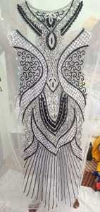 Meilleur Prix De Luxe À La Main 100% Polyester Perlé Tissu Zircon Vêtements Indiens De Haute Qualité Blackout Fournisseur D'exportation Directe - Product Image 4