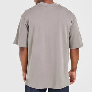 Camisetas de hombre en blanco de algodón 100% de alta calidad, camiseta de gran tamaño de peso pesado personalizable, camiseta con logotipo personalizado - Product Image 2