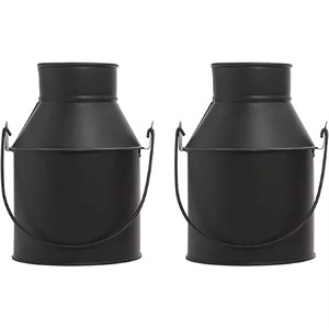 Industrial Style Black Metal Vase For Contemporary Interior Decor Artistic Display Hotel Lobby Club Spaces And Modern Styling - Product Image 1