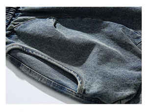 2024 Pantalones cortos con bolsillo para hombre Fit Baggy Jeans Short Dark Denim - Product Image 3