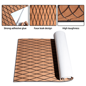 EVA発泡マリンボートデッキ自己接着性滑り止めフェイクチーク現代屋外環境にやさしい耐水性 - Product Image 3