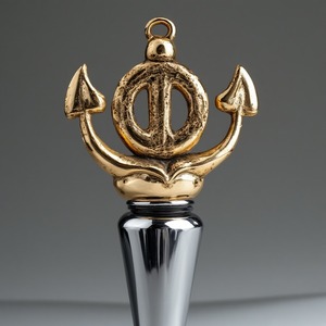 Abrebotellas de metal Opal Flow hecho a mano con acabado plateado brillante que proporciona fuerza y estilo para una cocina y bar elegantes - Product Image 1